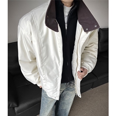 加厚羊羔毛棉服派克服男女冬季2025新款立领工装棉衣外套P78，男装棉衣，电商C306-1