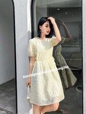 提花重工艺设计连衣裙，女装连衣裙，天使公主