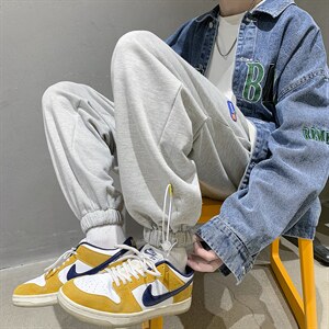 秋季休闲裤男宽松束脚裤百搭卫裤D329-QM1108-P50-控68图片