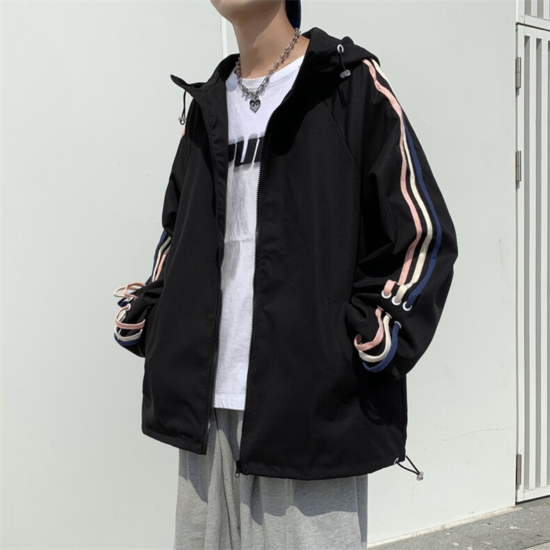 春秋季设计感小众情侣装外套男休闲夹克痞帅连帽上衣W3677-P60,男装夹克,星座512-2
