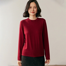 进口扬子纱60支精纺羊毛针织打底毛衣，女装针织衫/毛衣，鸥蕊娅羊绒