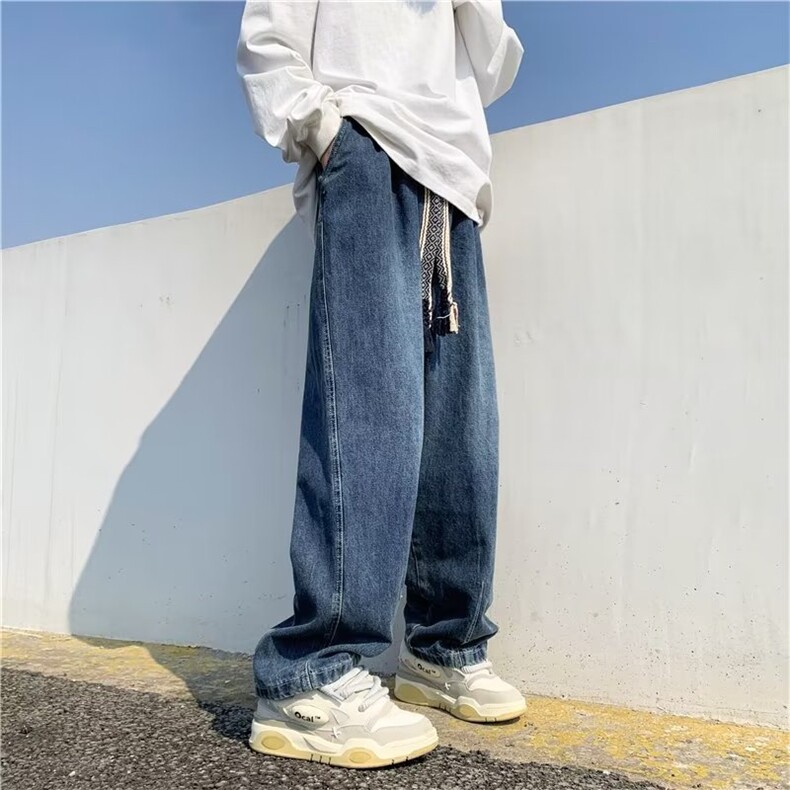长裤ins男气质简约潮流青春流行春秋牛仔裤新款潮文艺NK02P48,男装牛仔裤,星座410-2