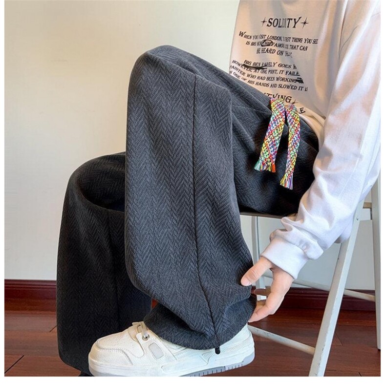 男款秋冬潮流重磅休闲卫裤男士宽松直筒阔腿裤ZCK2P28,男装休闲裤,星座1112-1