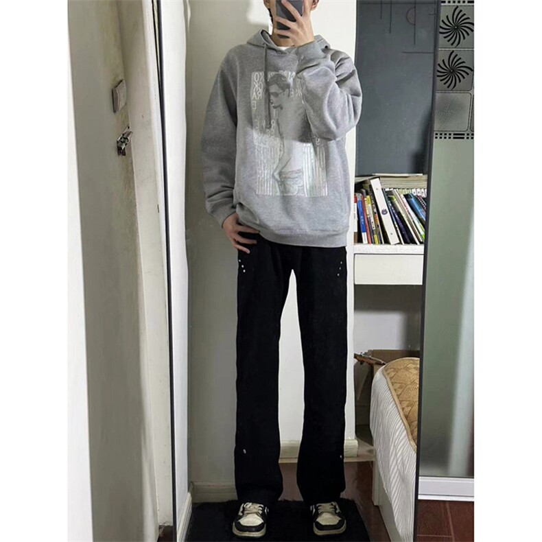 B221美式ins高街暗黑小众个性铆钉小脚牛仔裤LK23142-P65控88,男装牛仔裤,电商B221
