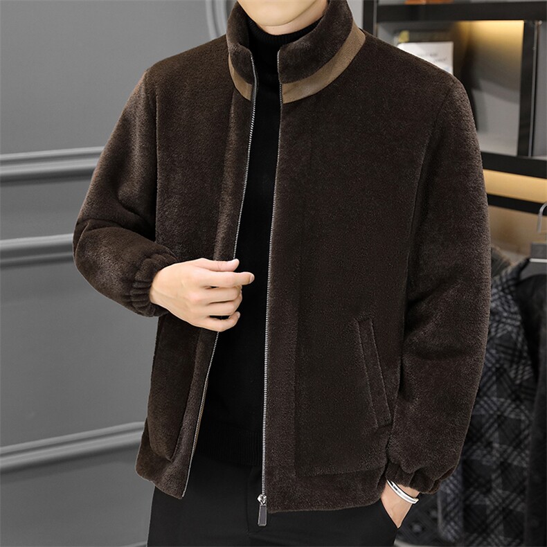 冬季加厚超柔貂绒男士时尚保暖抗寒休闲男装外套SFH2151-P180,男装棉衣,星座1105-3