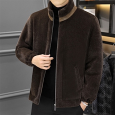 冬季加厚超柔貂绒男士时尚保暖抗寒休闲男装外套SFH2151-P180，男装棉衣，星座1105-3