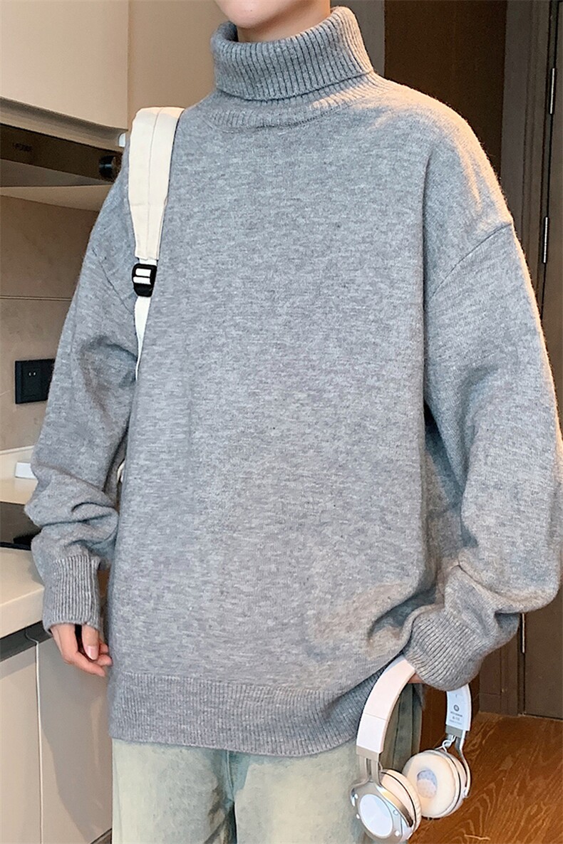 311B-1-3982-P41控79重磅港风套头高领春色大码针织毛衣外套男,男装针织衫/毛衣,星座311B-1