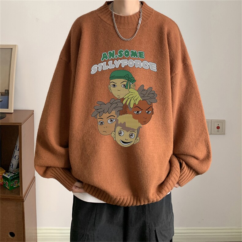 23秋冬季半高领毛衣加绒毛衣针织衫M3355-P45限68加绒55,男装针织衫/毛衣,电商B370