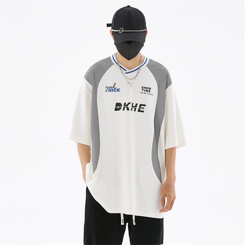 M-6XL夏季大码新款240克冰感棉带反光条男短袖T恤T2308-P42,男装T恤,星座109-1
