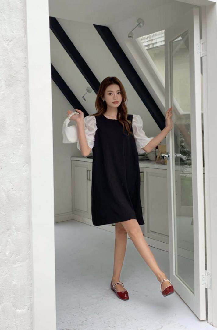 2023夏季新款左侧打褶公主裙，其它，C&B(4F)