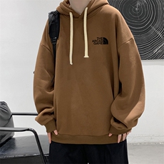 WY2232-P35加绒款-P40纯棉连帽卫衣男大码运动帽衫宽松薄外套男，男装卫衣，电商A040