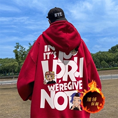 数据500克重磅秋冬美式加绒加厚卫衣外套Y128常规特P35绒P40，男装卫衣，电商A486
