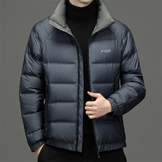 冬季立领商务休闲羽绒服新款中年男装鹅绒上衣厚款保暖男士外套，男装羽绒服，电商B212（原钱塘6029）