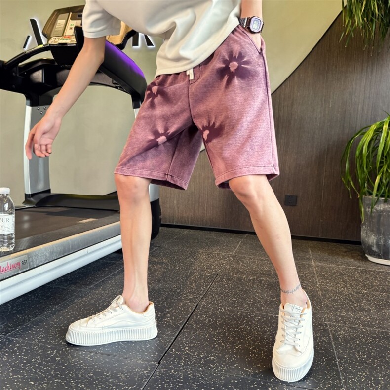 DK353P5878小伙风店主风扎染工装休闲短裤百搭五分裤男,男装牛仔裤,电商B340