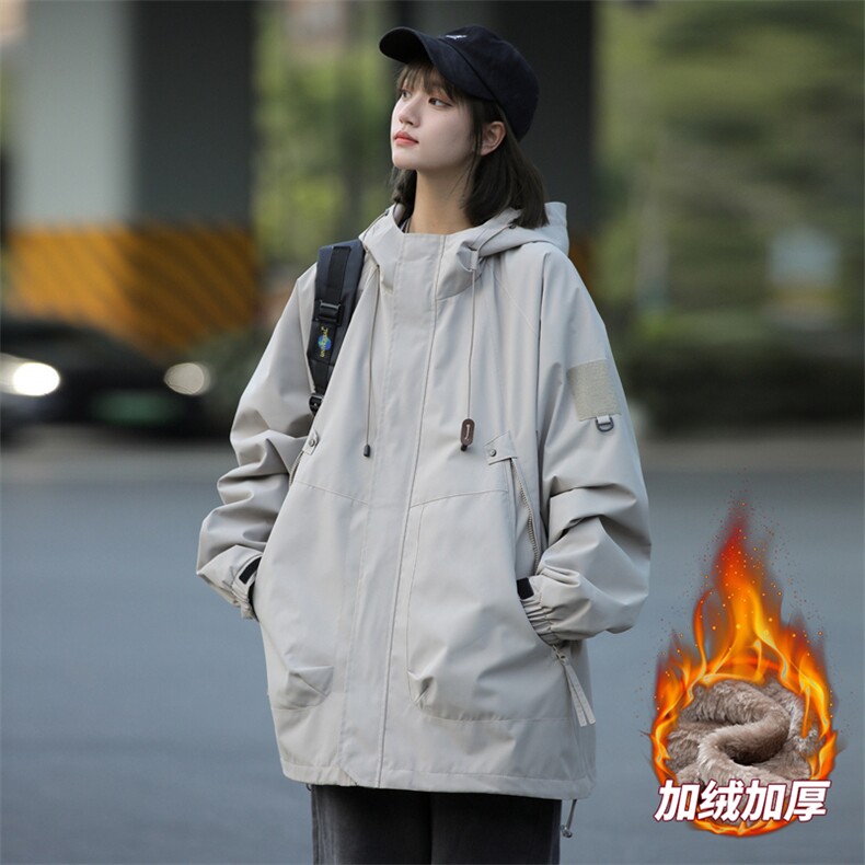 加绒加厚冲锋衣夹克男女同款保暖上衣外套A406A190P95,男装夹克,星座309（原A406）