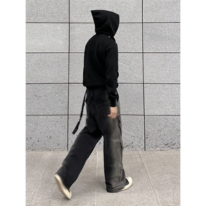 B221 美式ins高街重工艺宽松做旧工装牛仔裤子 LK23143-P80 控108图片