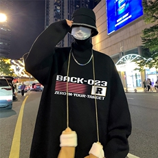 23冬季新款时尚百搭字母印花高领毛衣M6942P55控78，男装针织衫/毛衣，电商A268A