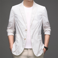 YY-A8833春夏新款男士西服薄款商务休闲男装外套通勤外衣防晒服，男装西服，电商B360