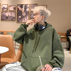 抖音供货2025春款美式华棉连帽卫衣A158-WY23-常规P38加绒P43，男装卫衣，电商A158