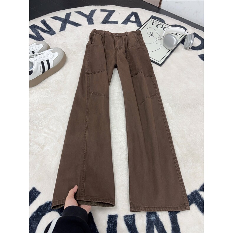 B221 美式ins高街宽松直筒洗褪工装休闲牛仔裤 LK25611-特P48控88图片