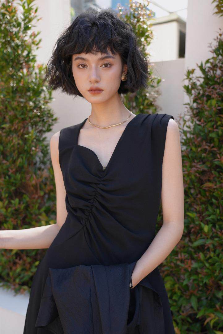 初秋不对称气质小黑裙（打底单穿都很出品味，其它，GN