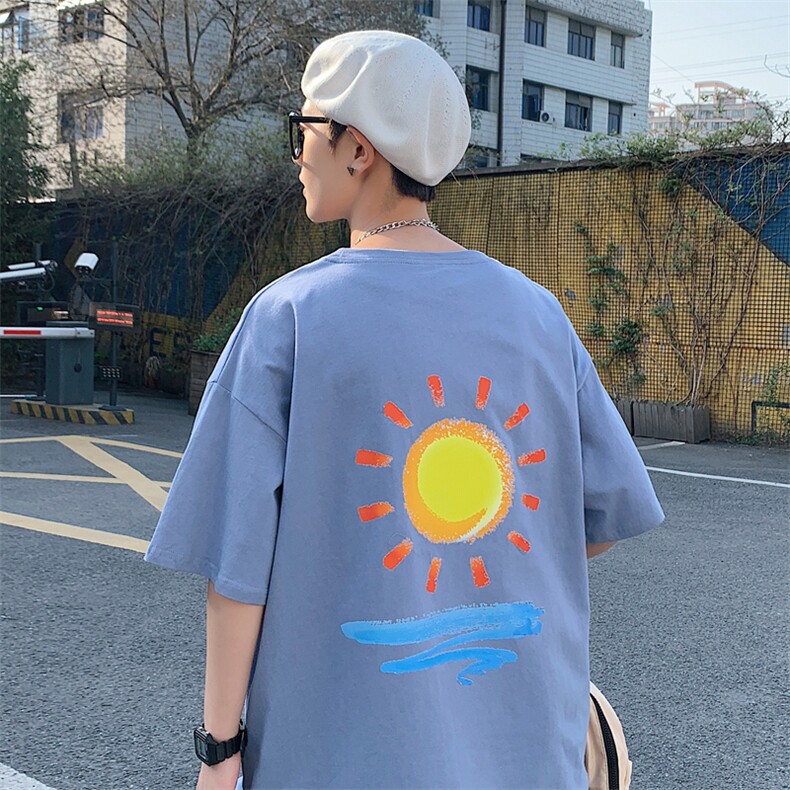 ！2021夏季潮流纯棉男士短袖T恤宽松百搭半袖体恤衫T2151P28,男装T恤,电商B220