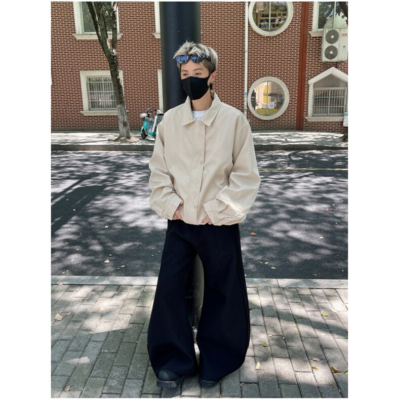 翻领工装夹克男生2025新款春秋季外套百搭宽松简约休闲JK0442-P60,男装夹克,星座308B-2