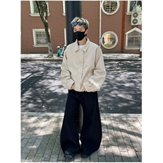 翻领工装夹克男生2025新款春秋季外套百搭宽松简约休闲JK0442-P60，男装夹克，星座308B-2