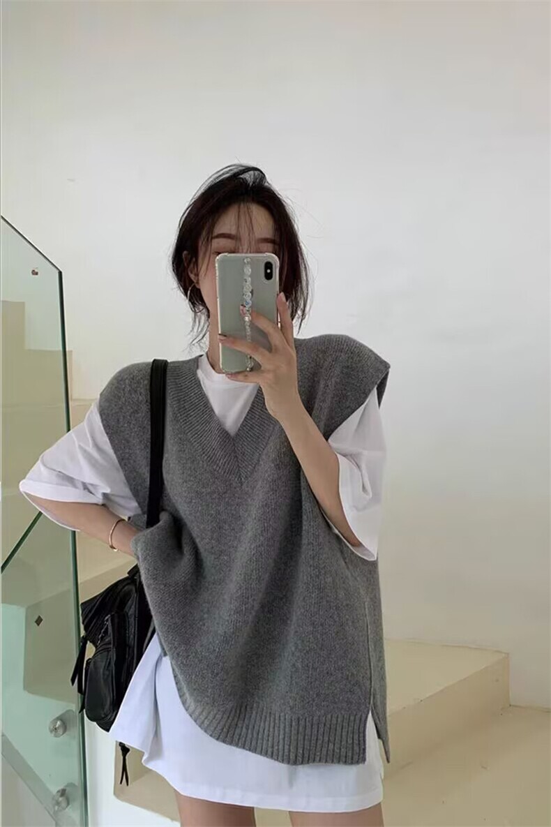 2025羊毛不规则马甲舒适百搭简约秋冬新款保暖软糯,女装羊毛衫,莺澜羊绒