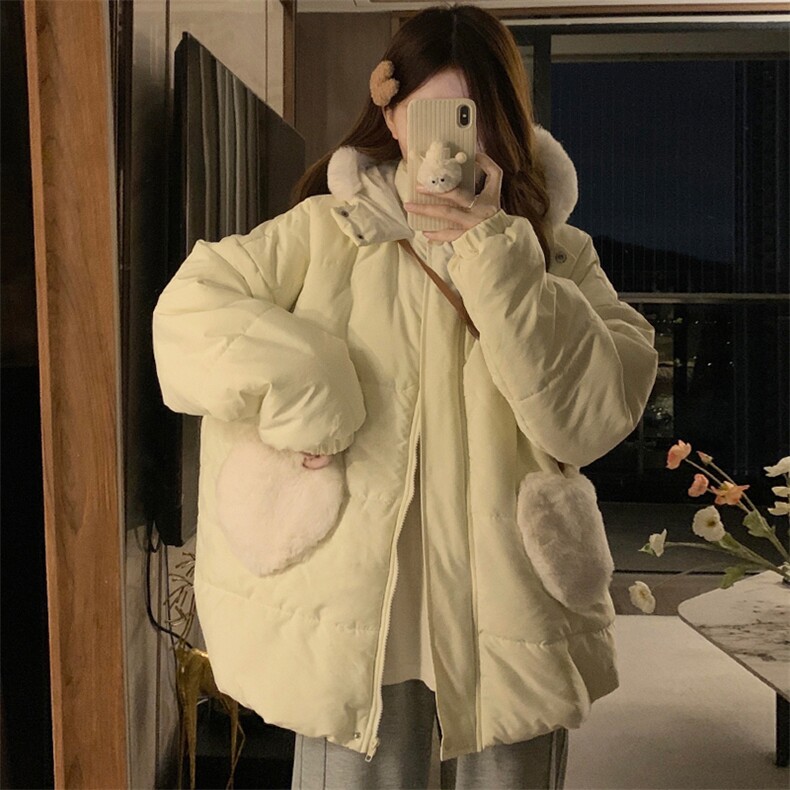 爱心棉服少女冬装2025新款初高中生可爱棉袄保暖棉衣加厚C531-110,男装棉衣,星座911-2(原星座613-2）