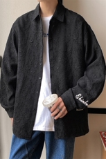 港风花型长袖衬衫男大码M-5XL情侣风长袖衬衣男CCS8734P45控，男装衬衫，星座226-2