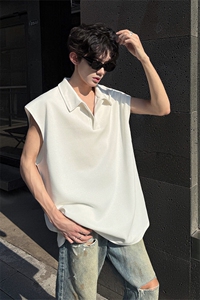 夏季美式高街宽松无袖背心潮坎肩T恤短袖POLO衫XZ811A-T148-特P30图片