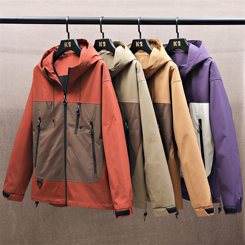 中性风现货三防户外夹克男连帽冲锋衣外套DSA157B-J129-P60图片