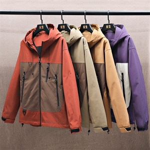 中性风现货三防户外夹克男连帽冲锋衣外套DSA157B-J129-P60,黑白拼色衣服怎么搭配图片