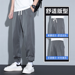 2025夏季新款莱塞尔休闲裤男装裤子冰丝薄款男裤时尚新款束脚裤子图片