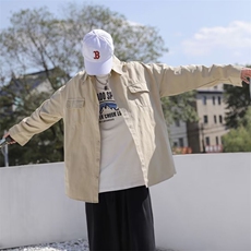 日系cityboy衬衫男春秋痞帅衬衣长袖高级感oversize休闲外套夏季，男装衬衫，星座601-2