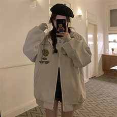 设计感男女同款外套开学季新款洋气学院风宽松bf休闲百搭C366-80，女装短外套，星座911-2(原星座613-2）