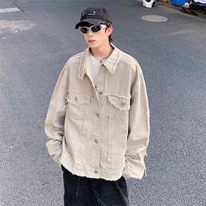 秋款男牛仔夹克衫流苏休闲外套JK3337 P68图片
