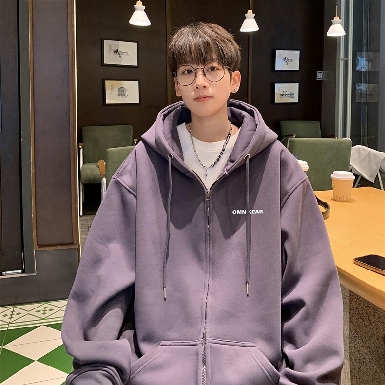 美式全棉400克连帽开衫宽松百搭休闲卫衣同步常规KS502-P50,男装卫衣,星座610B-1