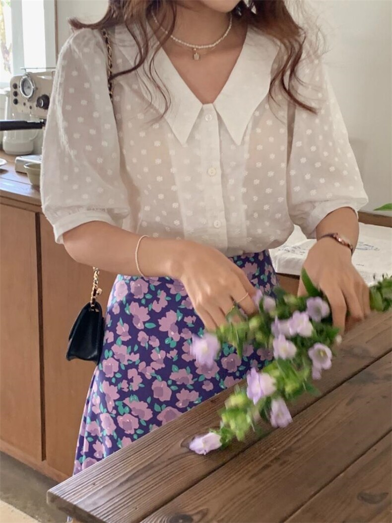 夏季新品/刺绣提花小衫，其它，Hello Tina