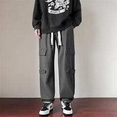 工装休闲裤男士韩版潮流口袋帅气百搭2024秋季新款长裤K5657-P34，男装休闲裤，星座412-3