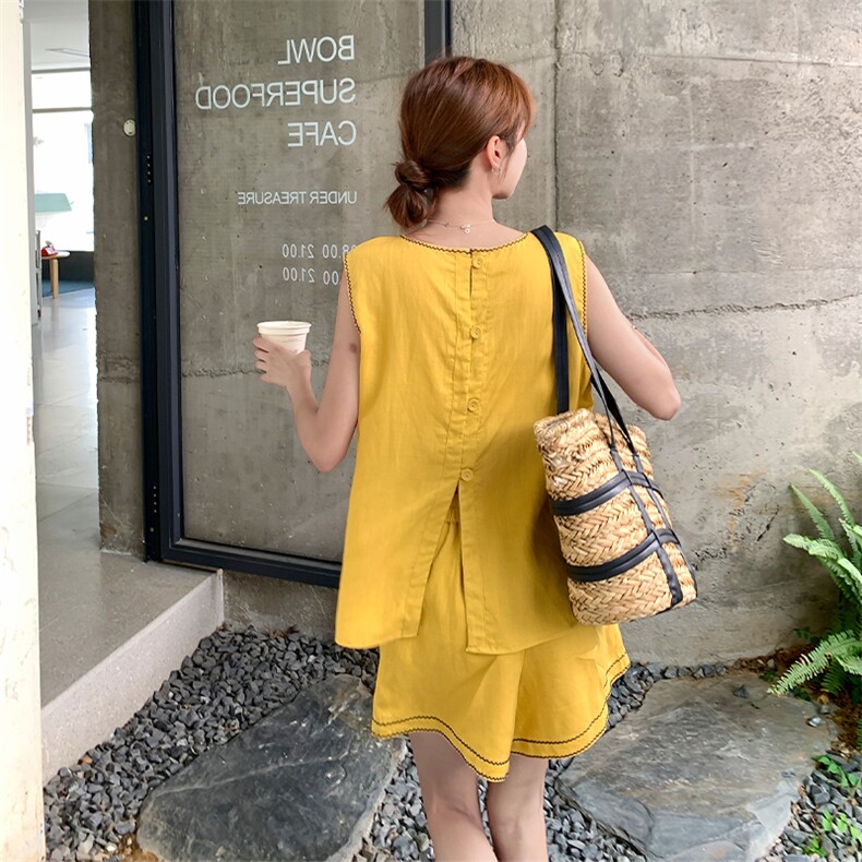 新款中式棉麻套装2C277-929-P140-K208,女装套装/套裙,2C277