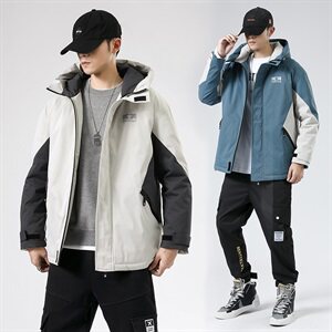 2020冬装新款潮牌插色连帽羽绒服男潮保暖外套 A436-2166-P125图片
