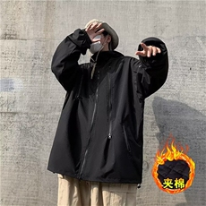 加棉连帽工装外套男潮牌加厚夹克防水机能冲锋衣Y65681P80，男装夹克，星座1116-2