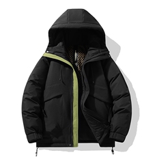 工装大口袋防寒保暖白鸭绒羽绒服纯色大衣外套A406Y93651P228，男装羽绒服，星座309（原A406）