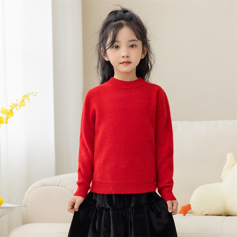 时尚儿童羊毛衫男童女童半高领保暖针织衫宝宝秋冬季新款毛衣潮，童装儿童羊毛衫，冰晶童装