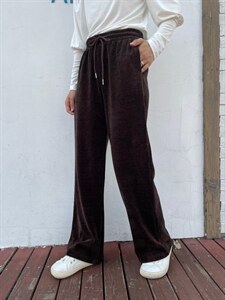 雪尼尔抽绳阔腿裤,其它,布意情怀