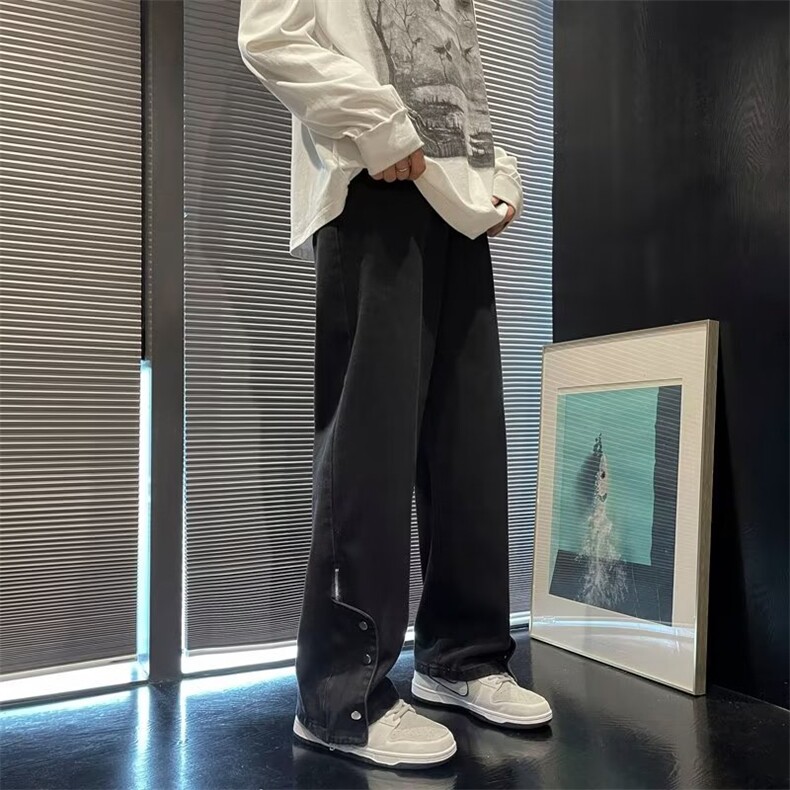 牛仔裤男秋季潮大码休闲裤子高街WK593P50,男装牛仔裤,星座1116-2