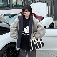 抖音得物高品质二开25秋冬美式重磅宽松结构双面连帽卫衣外套W68，男装卫衣，电商A486