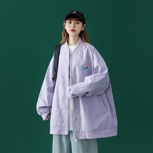 中性风2023秋季新款港风简约情侣韩版夹克外套G05p55控78